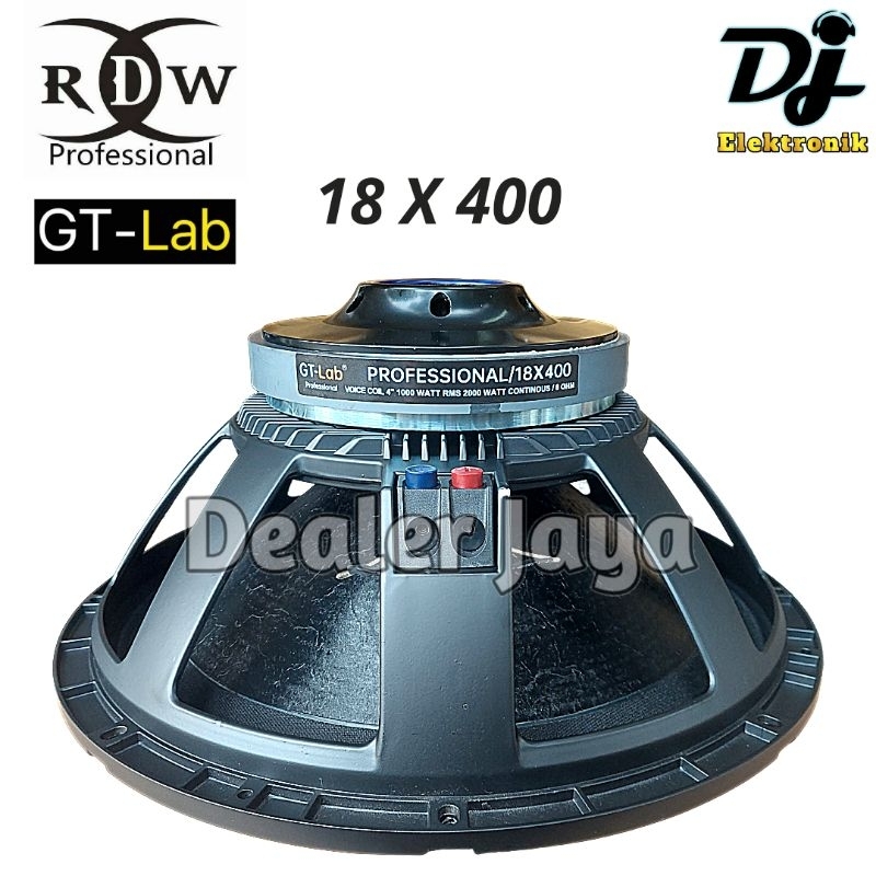 Speaker Komponen RDW GT Lab 18 X 400 / 18 x400 / 18X400 - 18 inch