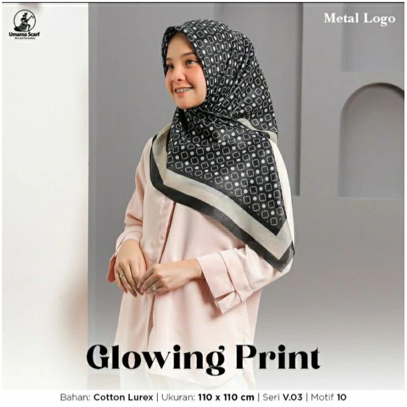 Hijab/kerudung umama scarf glowing Print motif lc icon