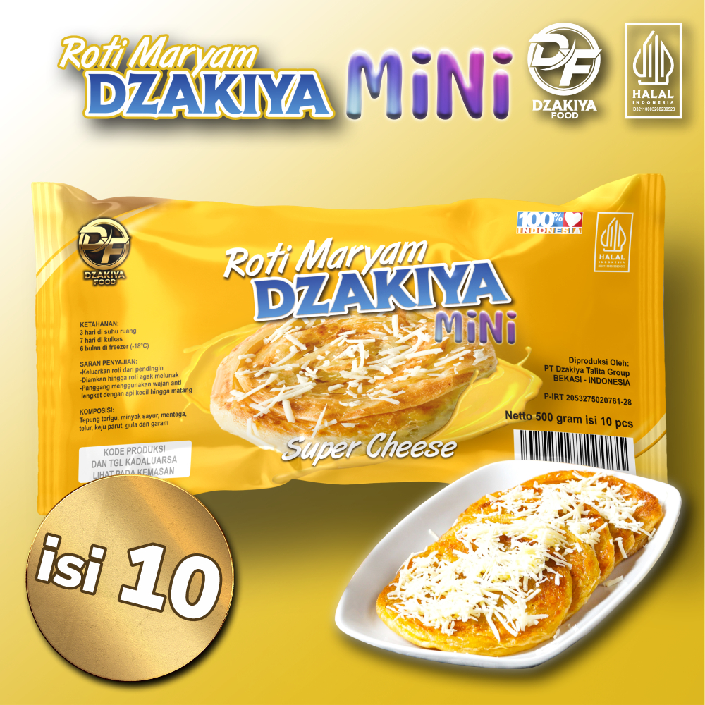 

Roti Maryam DZAKIYA keju MINI isi 10