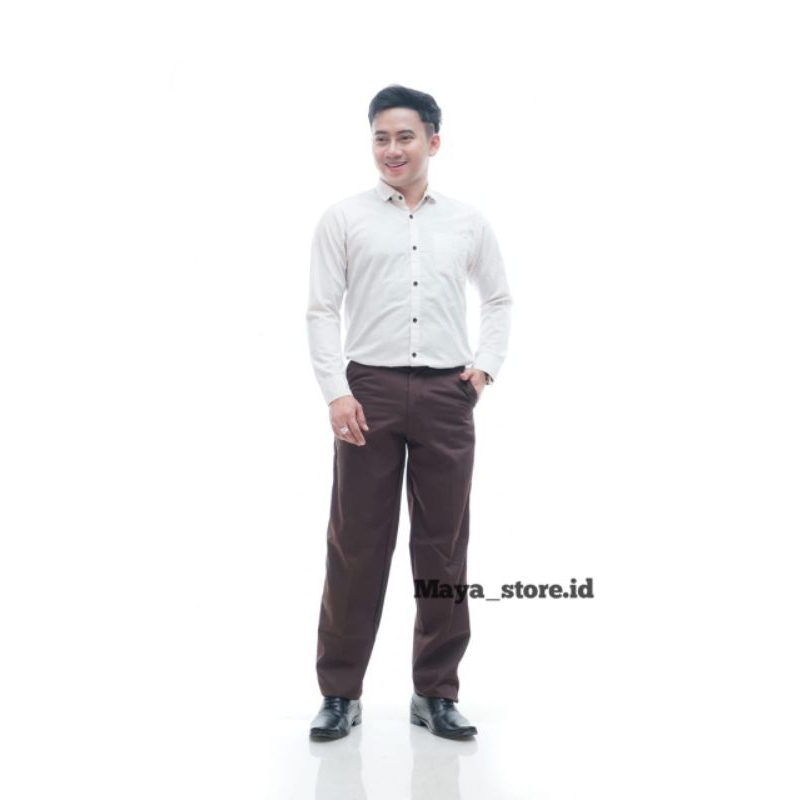 CELANA PANJANG CELANA COKLAT PRIA CELANA PRAMUKA CELANA PANJANG KAIN
