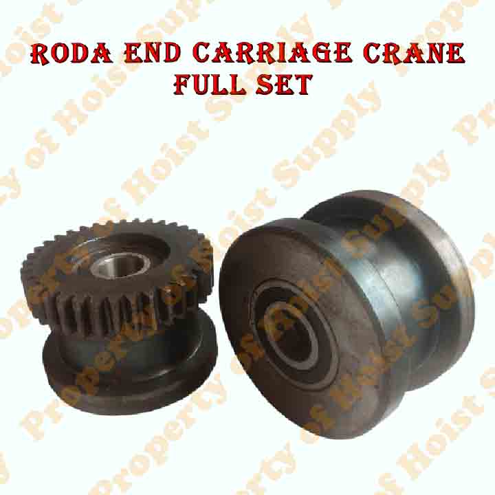 Roda End Carriage Crane/hoist Saddle Wheels dianmeter 200mm (M4) fullset