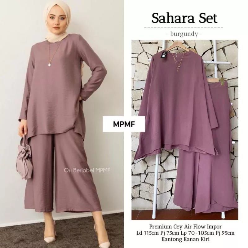 Sahara + Rafika Manisha Set (READY)☀️FREE TASBIH⭐️ori MPMF Vanilla (SETELAN JUMBO TERBARU)