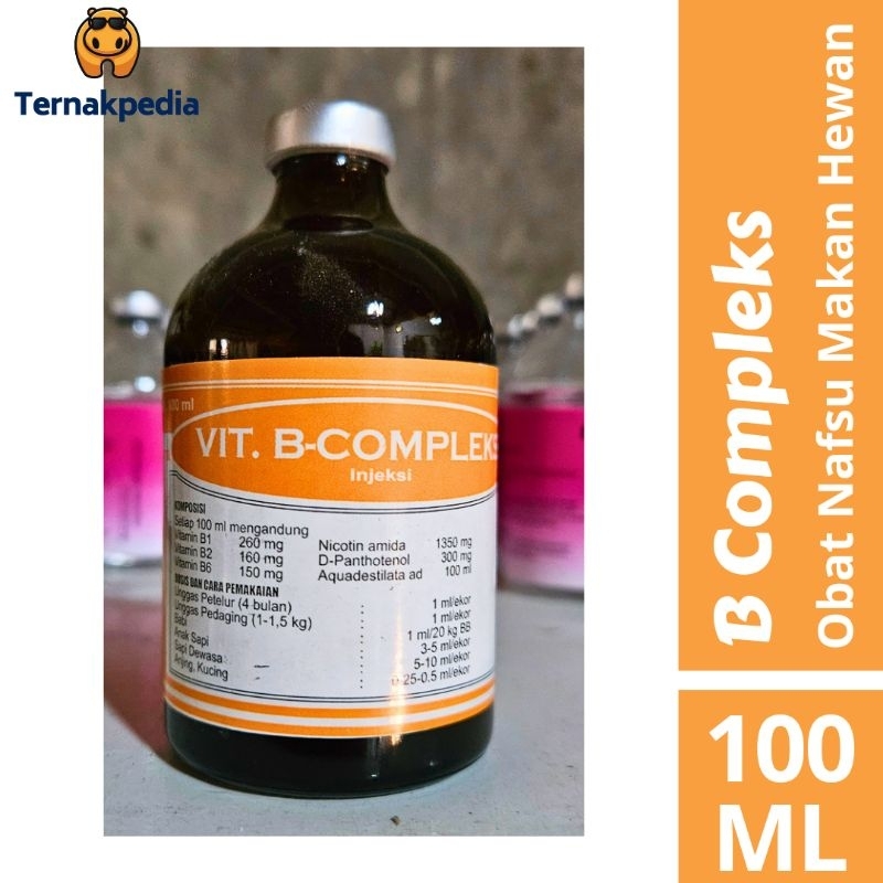 B compleks 100 ml - B kompleks Hewan 100 ml - Vitamin Hewan B kompleks
