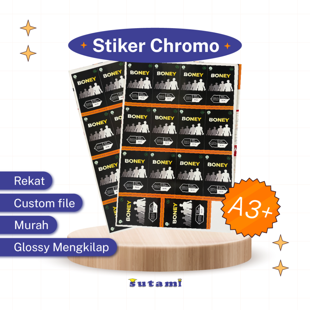 

Cetak Stiker A3+ Chromo Custom A3+ Stiker Label Tanpa Minimal Order (CAMEL)