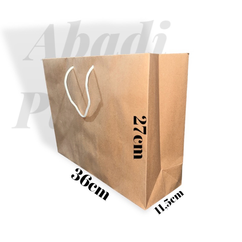 

PAPER BAG/SHOPPING BAG/TAS KERTAS KRAFT/PAPER BAG KRAFT UKR 27x36cm