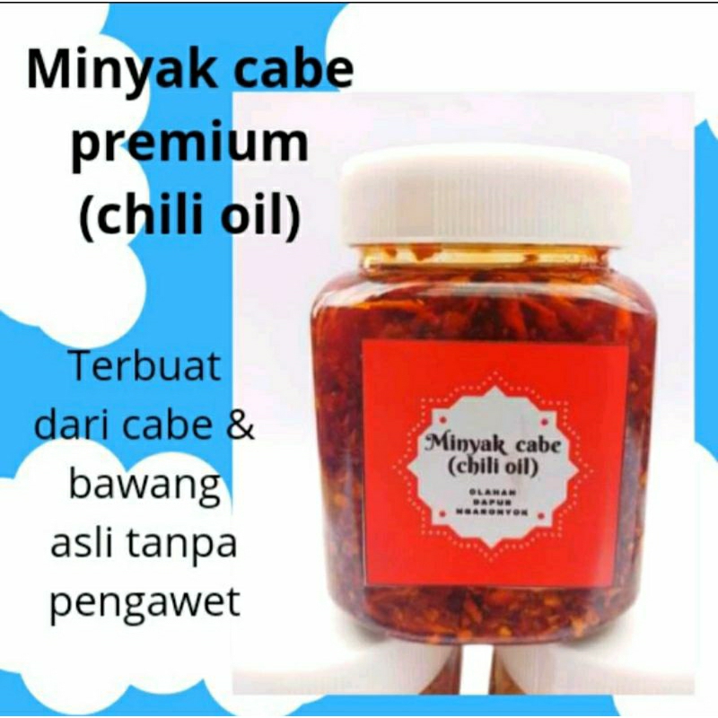 

minyak cabe premium / minyak cabe kemasan 200ml / bumbu minyak cabe instan / chili oil