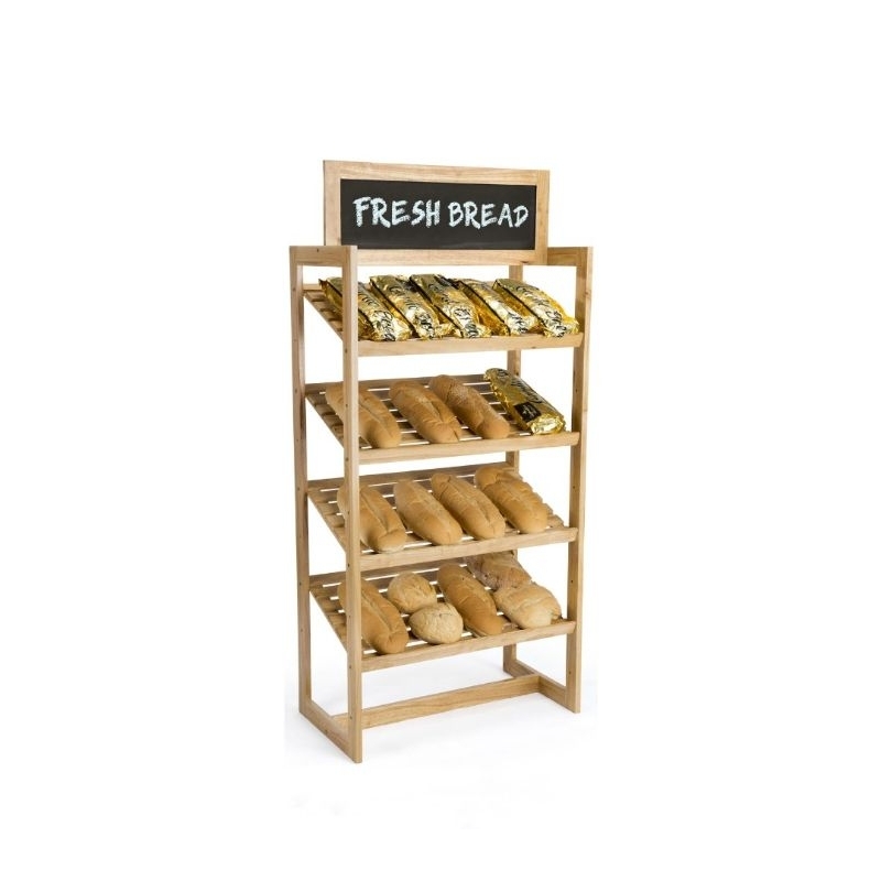 Rak display kayu 4 susun / rak kayu / rak serbaguna