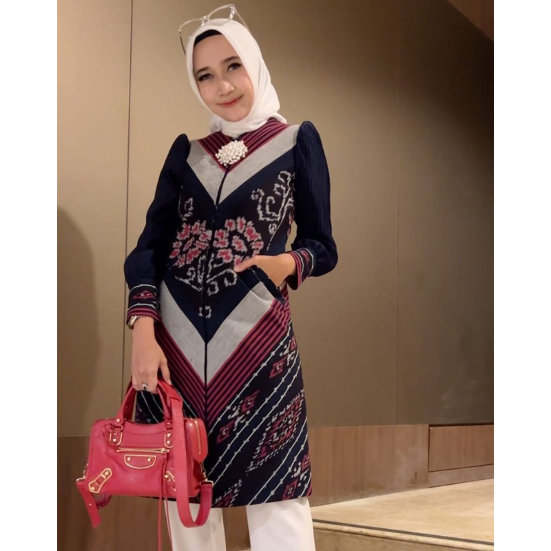 TENUN_GAYA Tunik tenun baju tenun jepara Dress tenun ethnik fashion wanita tunik jumbo tunik murah