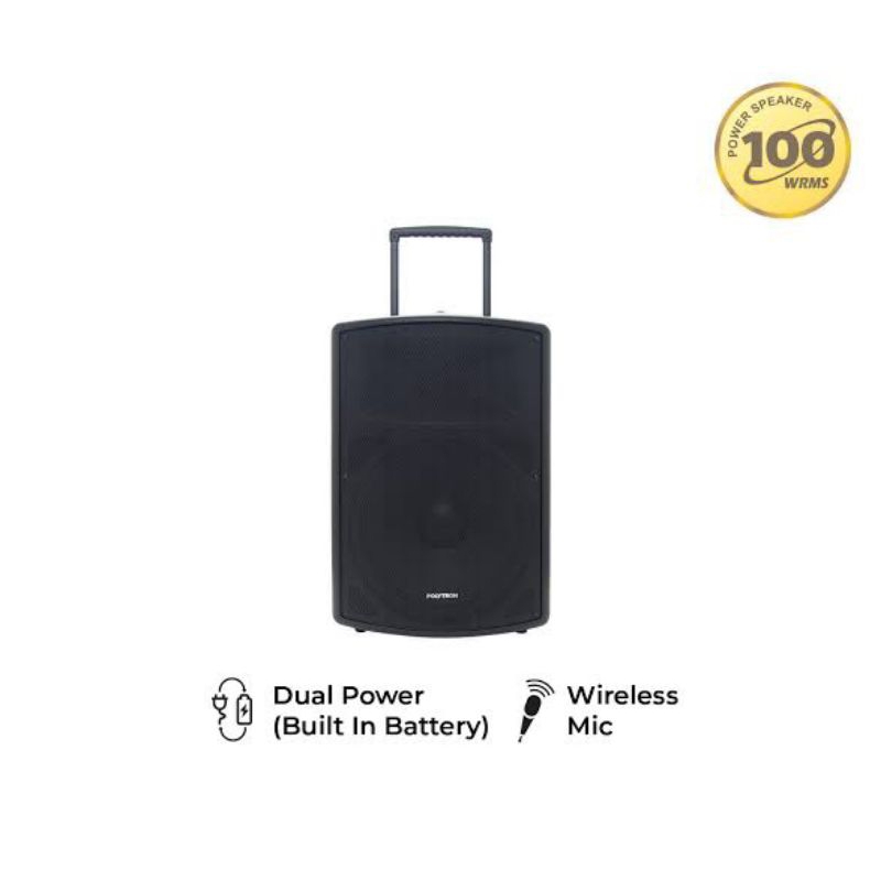 Speaker Bluetooth Portabel Professional POLYTRON PASPRO 12F3 RMS 100 WATT