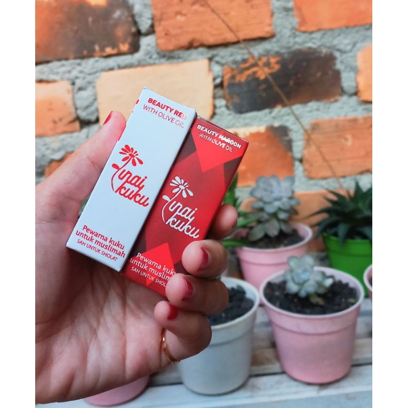 INAI KUKU MAROON MERAH KUTEK HALAL SHOLAT