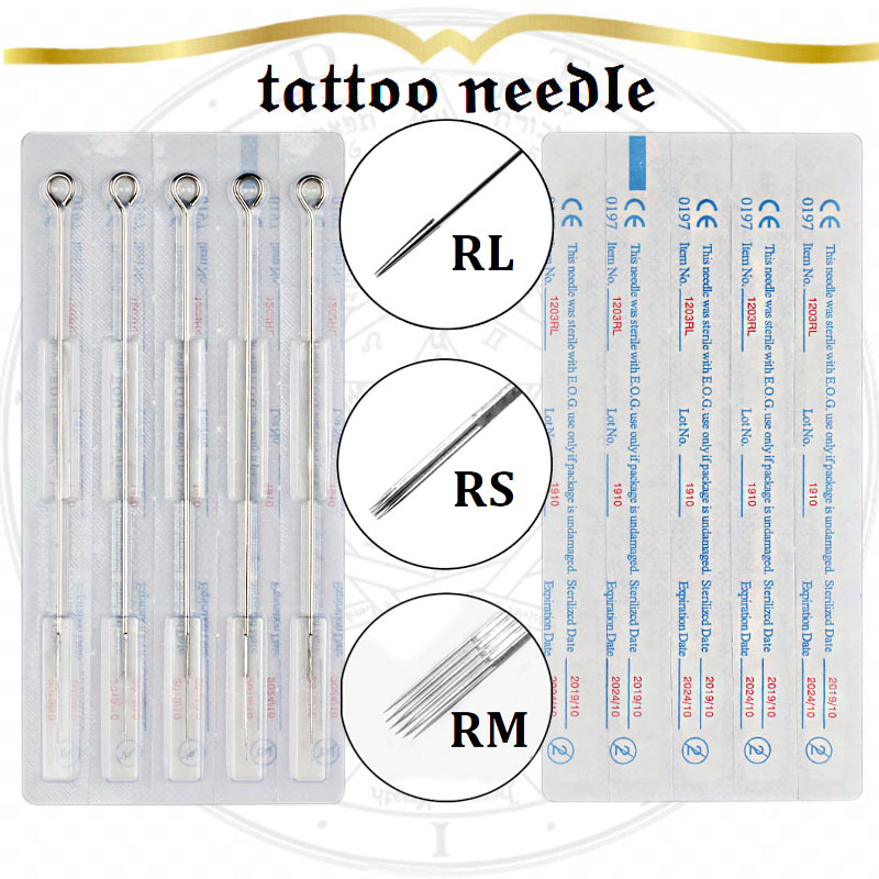 Jarum tato koil eceran per 1 pcs tipe RL / RS / RM - jarum tatto steril untuk mesin tato koil - tatt