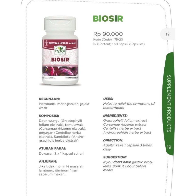 

BIOSIR hni Padang