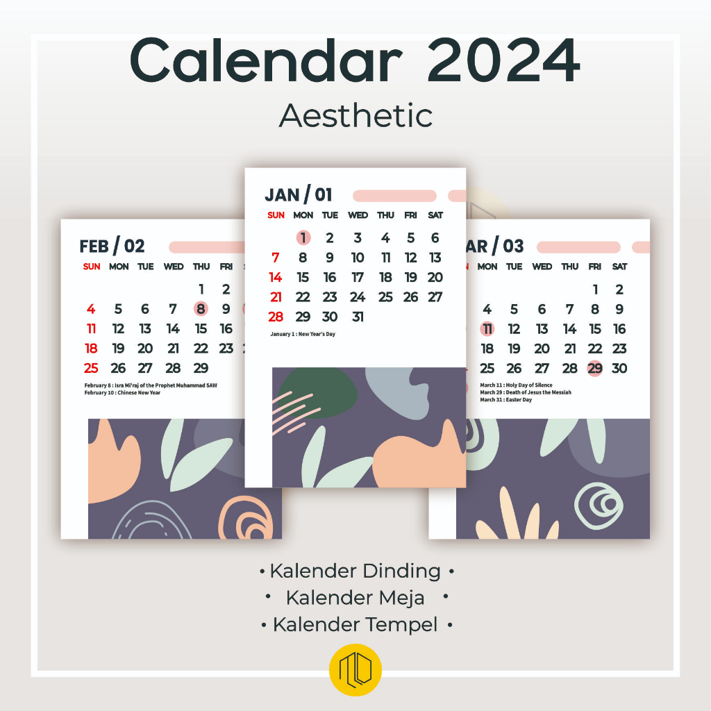 

Kalender 2024 MOTIF AESTHETIC Harian Mingguan 2024 - Kalender Desktop Desember 2024, Meja Tulis Kertas High Quality Planner Home / Kalender Meja Ukuran Estetik / print calendar Aesthetic Custom Print Foto / Kalender 2024 / KALENDER MEJA - KALENDER 2024