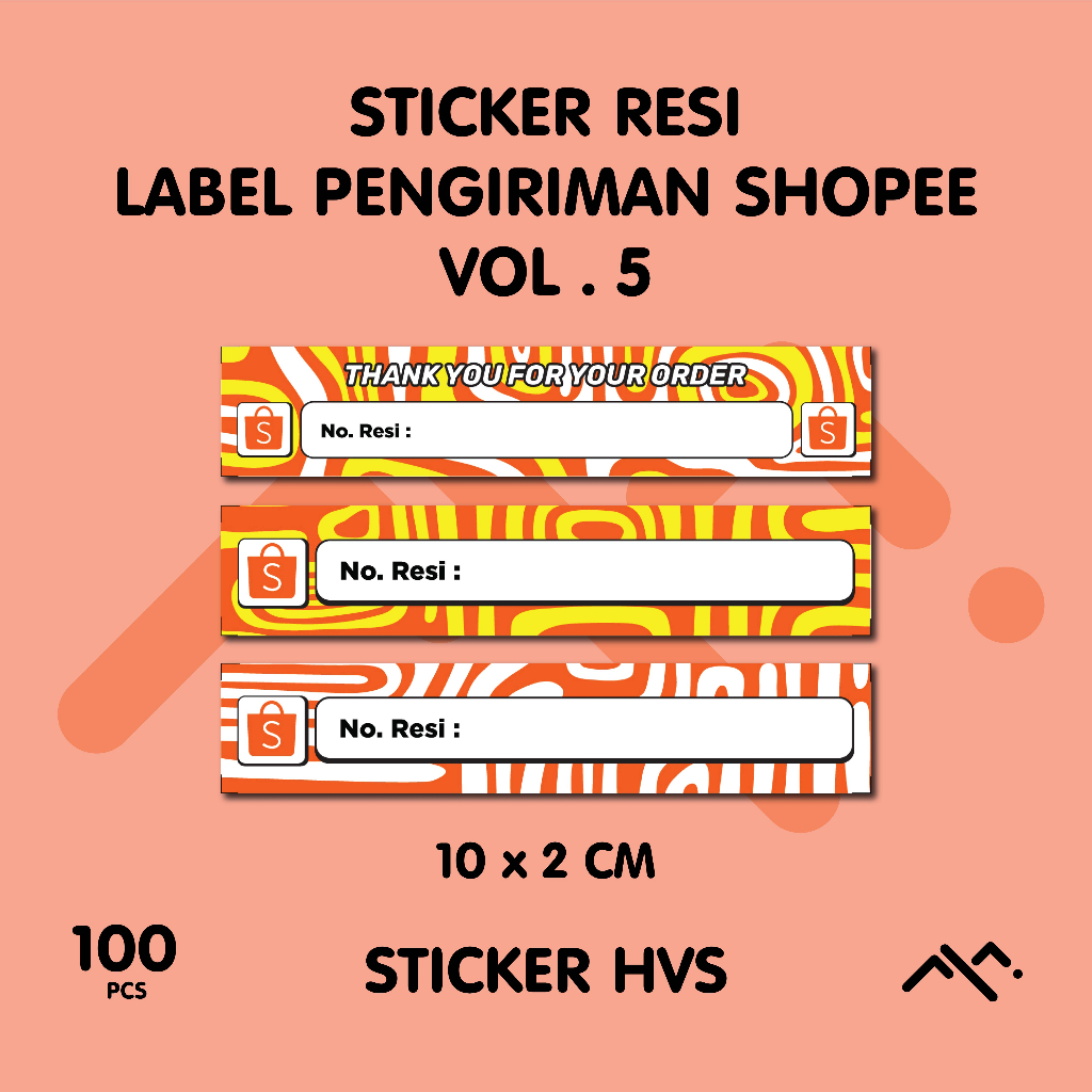 

[100 PCS] Sticker Resi| Sticker Resi Pengiriman Shopee | Label Pengriman Vol. 5