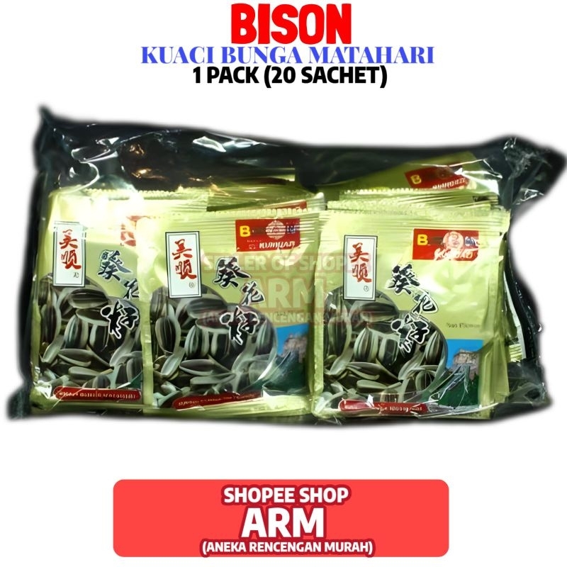 

Kuaci Bison 1 Pack Isi 20 Sachet