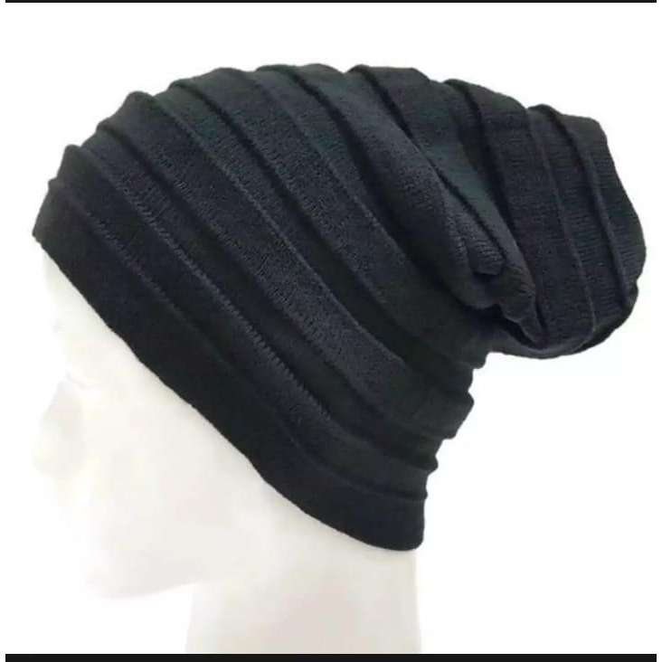 Topi Kupluk Polos Wol Rajut Pria/wanita Gaya Terbaru