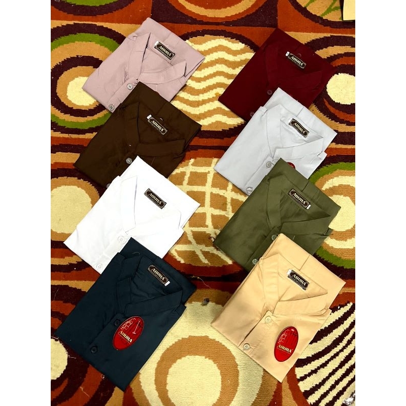 Koko Haibah putih polos lengan panjang baju Koko habaib murah baju Koko habibi