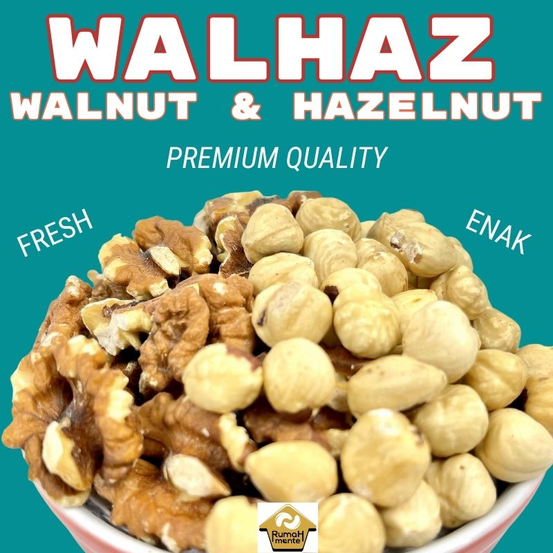 

TRAIL MIX HAZELNUT WALNUT PANGGANG RASA ORI 1KG (CEMILAN DIET READY TO EAT)