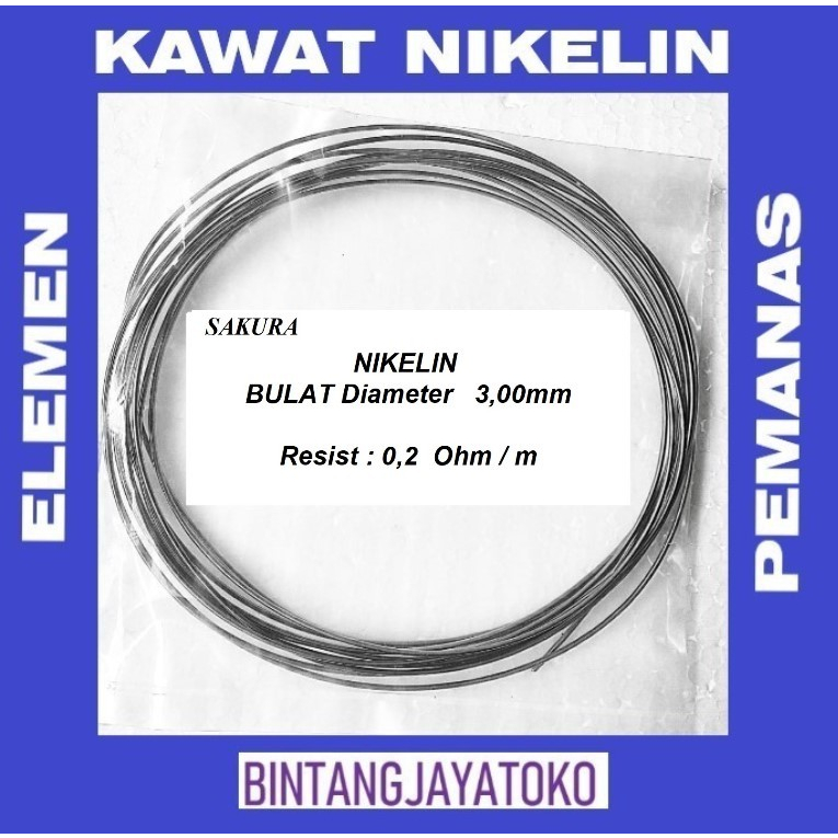 kawat nikelin 3,00 mm niklin 3mm bulat 1 kg