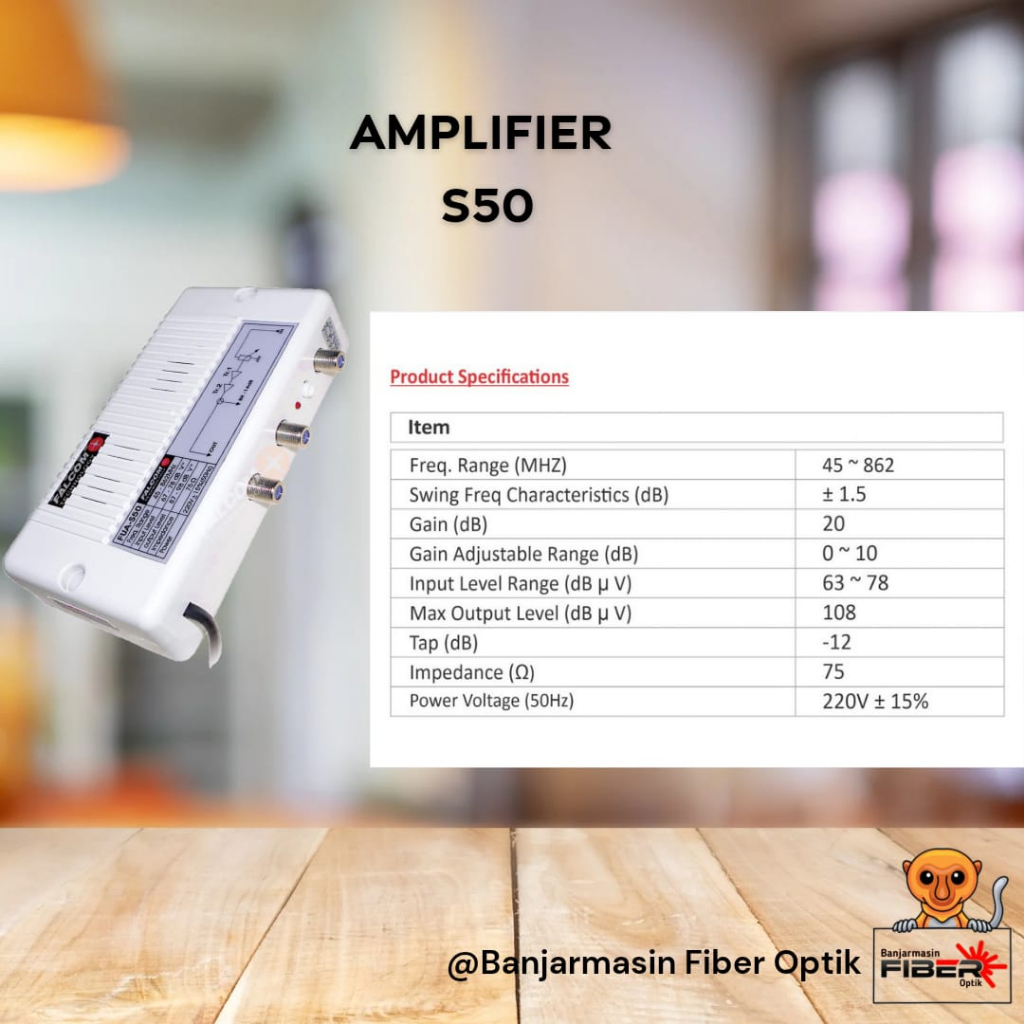 Amplifier (Booster) CATV FUA S50 indoor 220v FALCOM