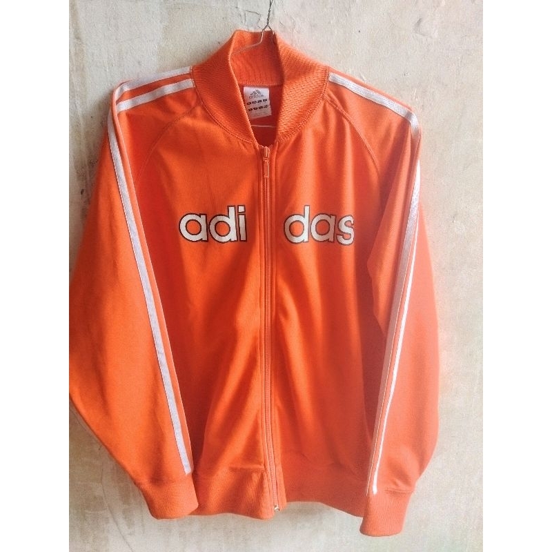 TRACKTOP ADIDAS OREN LIST PUTIH SECOND ORIGINAL FIREBIRD EUROPA BIG LOGO 100% 4DIDAS
