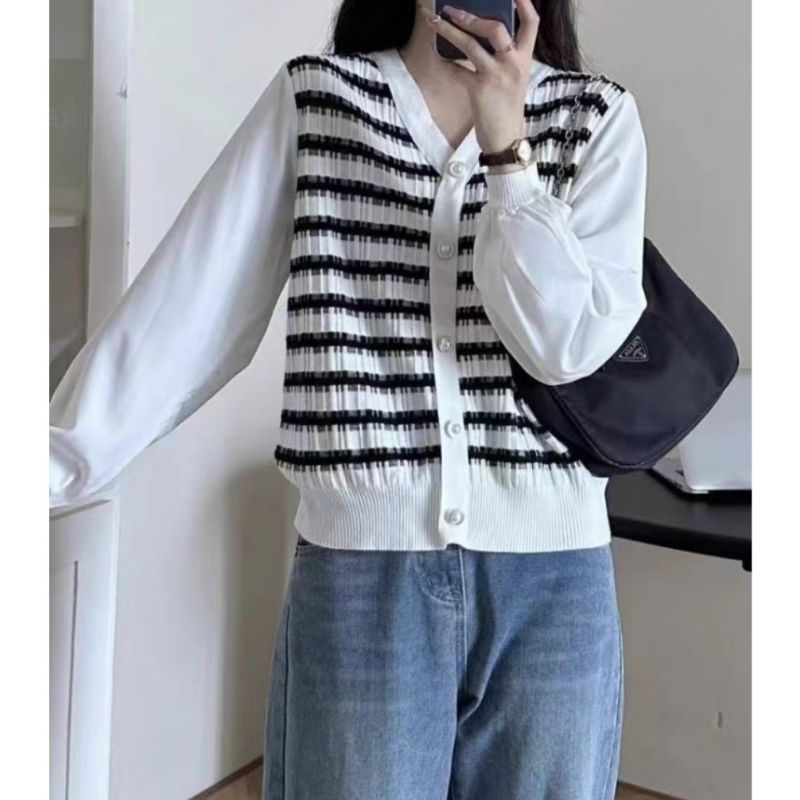 GROSIR Blouse Wanita, Blouse Korea, Blouse Rajut Mix Katun Silk , Atasan Wanita Import , Baju Wanita