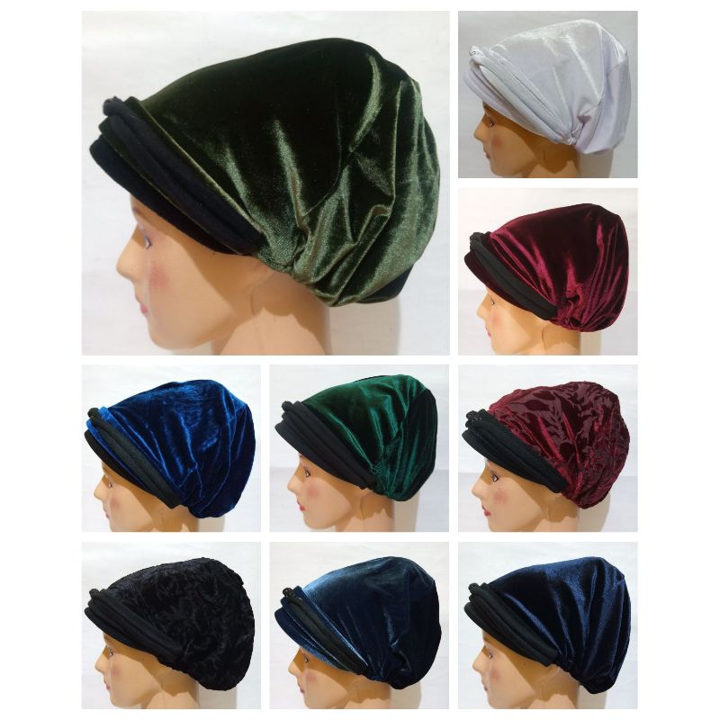 Kerpus Ciput Topi Bludru Nenek Premium Murah Terbaru