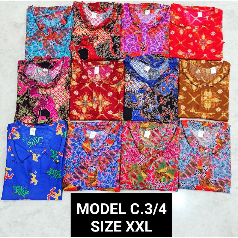 baju BATIK BAGAN Metta | SIZE XXL celana 3/4 | MODEL CEWEK BATIK BAGANSIAPIAPI