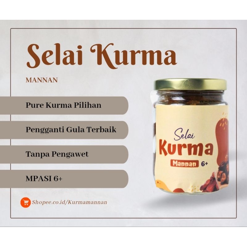 

[ORIGINAL] Selai Kurma Mannan MPASI 250gr