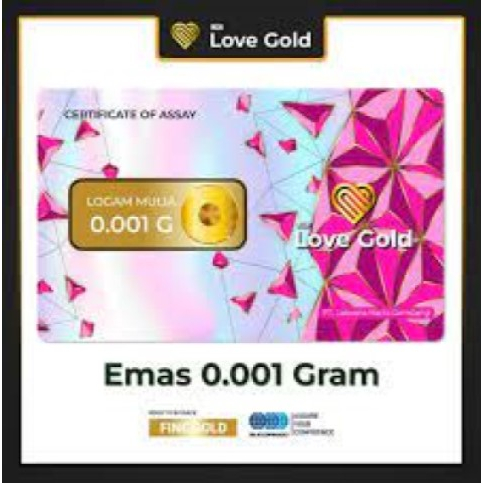 Emas Logam Mulia 0.001 Gram Laminating Pink