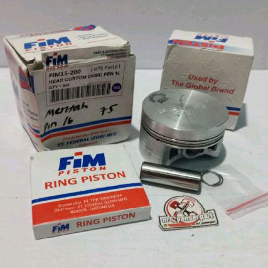 PISTON KIT PEN 16 MM//SEHER SET RING BORE UP SIZE 73/74/75/76 MM PEN 16 YAMAHA SCORPIO Z SATRIA FU 1