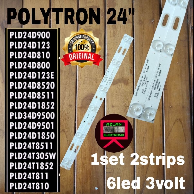 BACKLIGHT LED TV POLYTRON 24inch, PLD24 6led 3volt