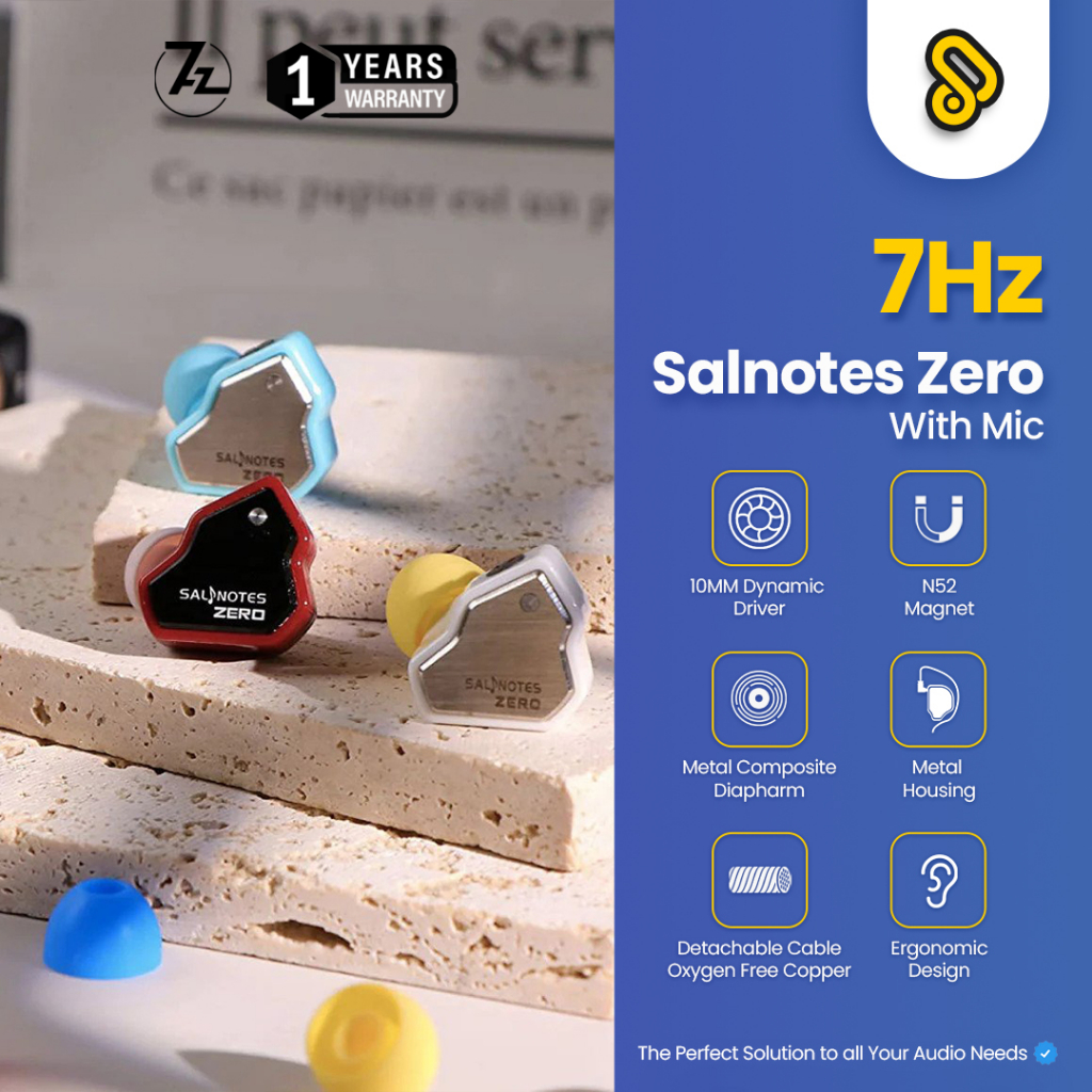 7Hz / 7Hertz Salnotes Zero Hi-Fi Dynamic Driver IEM With Mic