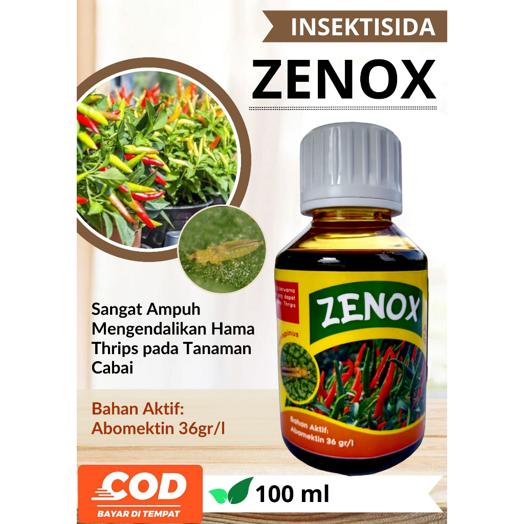 Insektisida Tanaman Cabai Abamektin 100ML || Zenok Pembasmi Hama Trips Pada Cabai