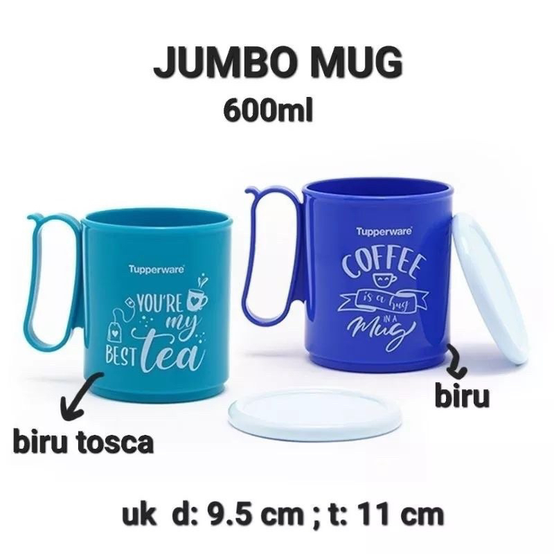 Tupperware mug jumbo 600ml BARU