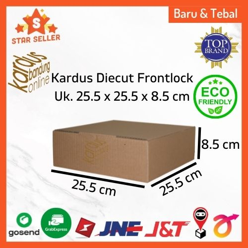 

Kardus Box Kotak Dus Diecut Hampers Puding Parcel Cake Polos Murah Uk. 25x25x8 cm B/Flute Tebal 3 mm
