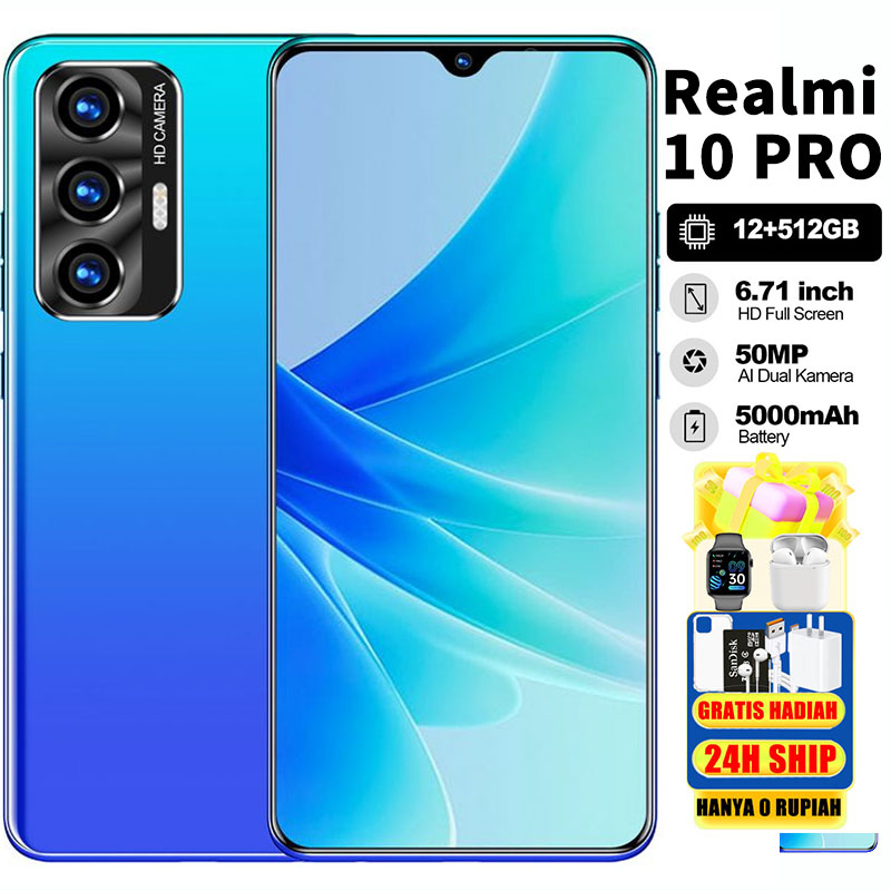 Hp Redlme 10 Pro  tebaru 2023 ram 12 256GB Layar 6.71inch 50MP Camera FHD Smartphone 5G Dual SIM Dual Standby hp murah Android Phone 4G 500 ribuan 600 ribuan termurah handphone second original baru promo ram besar cuci gudang COD