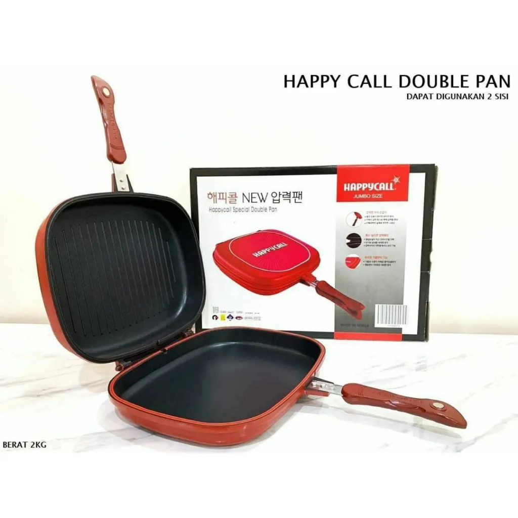Teflon Happy Call Double Pan Bolak Balik Jumbo Double Side Pan-32 CM