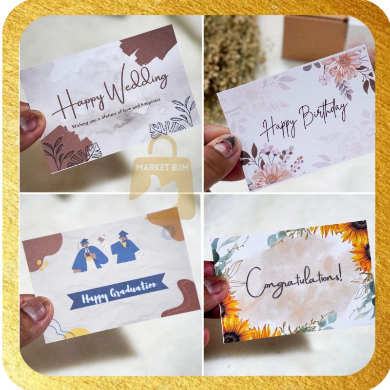 MBJM - READY KARTU UCAPAN HAPPY WEDDING, HAPPY GRADUATION HAPPY BIRTHDAY KARTU UCAPAN CONGRATULATION