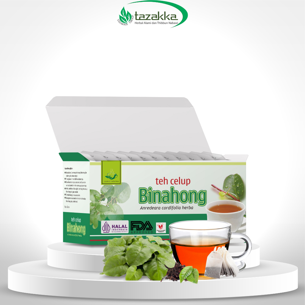 

Teh Daun Binahong Tazakka Herbal Kering Original Halal BPOM Isi 20 Kantung Celup Tea Bag Minuman Kesehatan Herbal Pengering Luka Villa Herbal