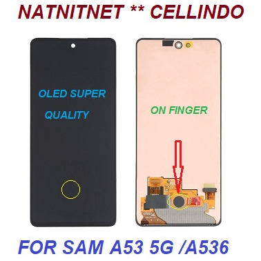 LCD TS OLED BIG FINGER PRINT SAMSUNG GALAXI A53 5G / A536 / A536F 2022 BLACK SUPER QUALITY