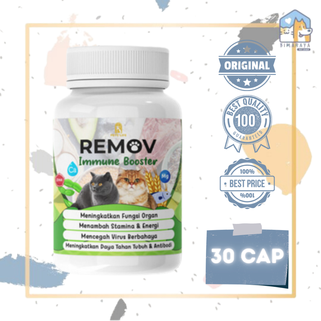 REMOV IMMUNE BOOSTER KUCING 30 KAPSUL