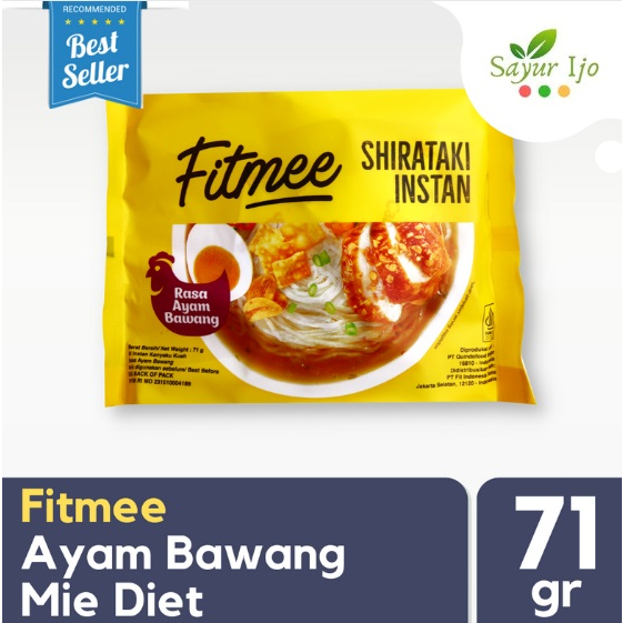 

FITMEE Mie Shirataki 71 Gram / Pack Mi Instant Noodle Rasa Ayam Bawang Kuah HALAL