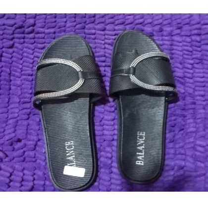 sendal selop teplek wanita karet import balance