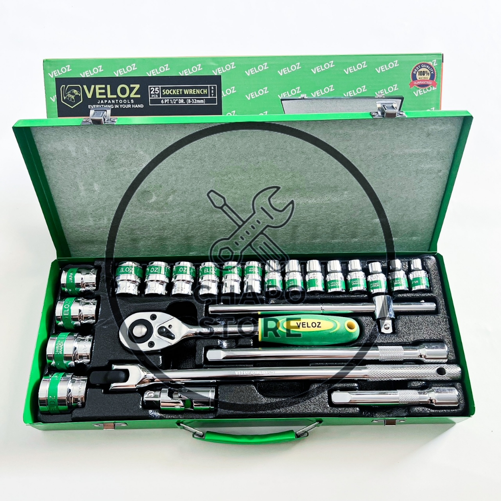Veloz kunci sok sock shock socket set 25pcs hand socket set Veloz