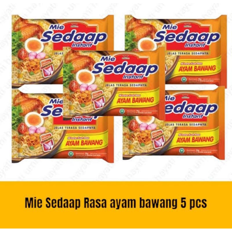 

Paket Hemat Mie Sedaap Kuah Rasa Ayam Bawang isi 5pc