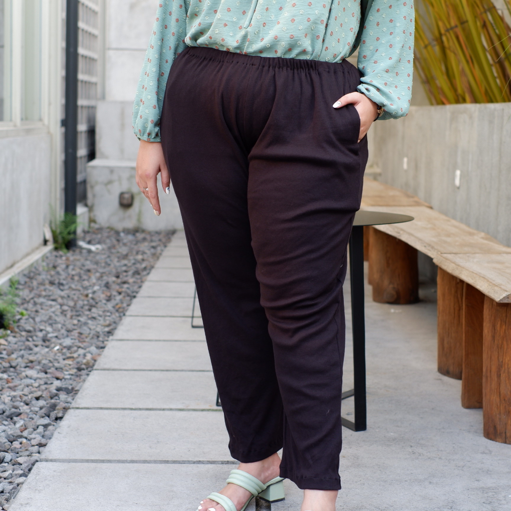Kenji Knit Pants | bigsize plussize curvesize jumbo celana wanita casual RTW