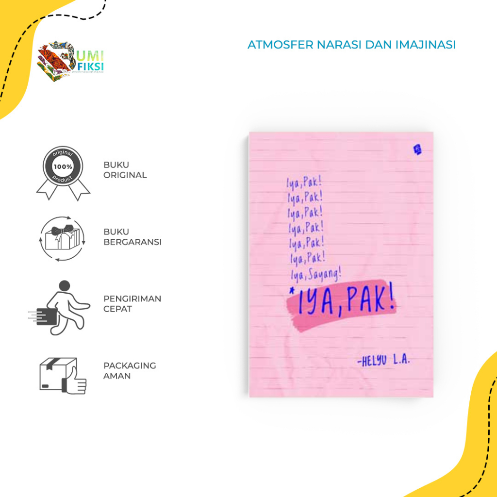 Buku Novel Iya, Pak  - Helyu L. A - Bukune - Bumifiksi