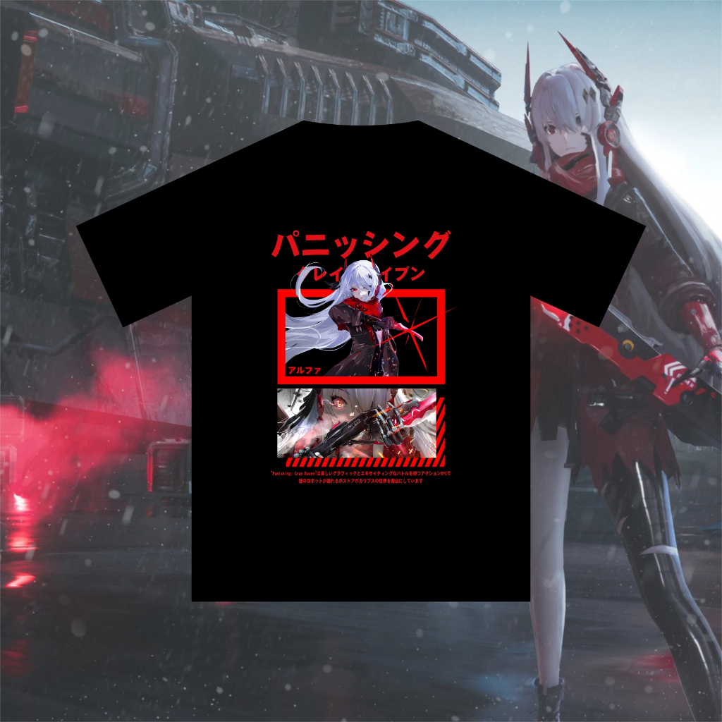 Kaos Punishing Gray Raven ALPHA Cotton Combed 30s