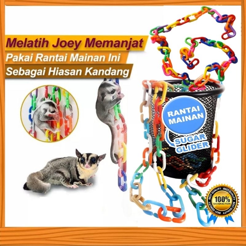 RANTAI PLASTIK 50 CM MAINAN PANJAT SUGARGLIDER &amp; BURUNG - AKSESORIS KANDANG